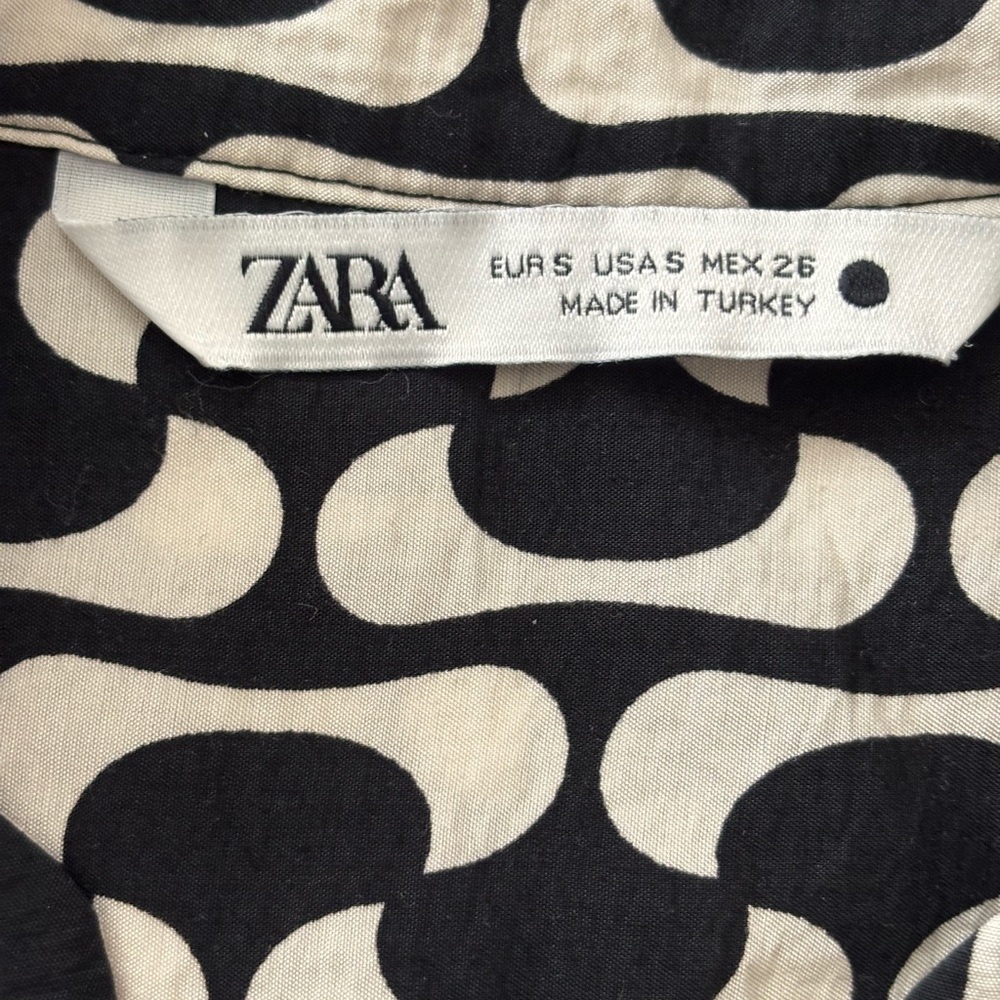 Zara Monochrome Long Sleeve Dress - Picture 5 of 7